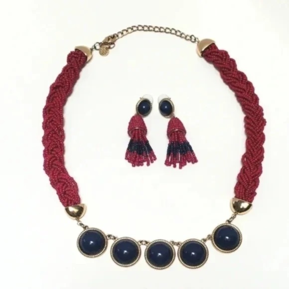 Talbots Cabochon Necklace and Earrings Set - Picture 1 of 1